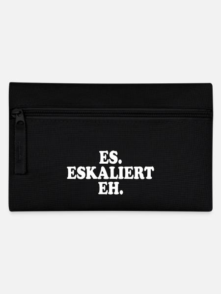 Es eskaliert eh - Federtasche - Schwarz