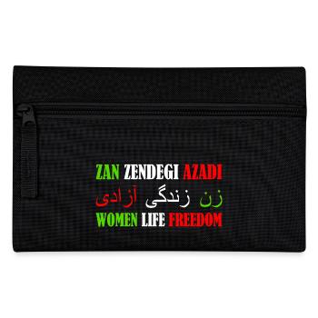 women life freedom Zan zendegi azadi - Federtasche - Schwarz - Vorne