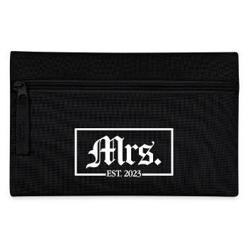 Mme Est. 2023 Fiançailles Mariage Douche nuptiale - Trousse - noir - Devant
