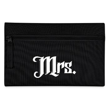Mrs. Matching Couple Engagement Wedding Honeymoon - Pencil Case - black - Front