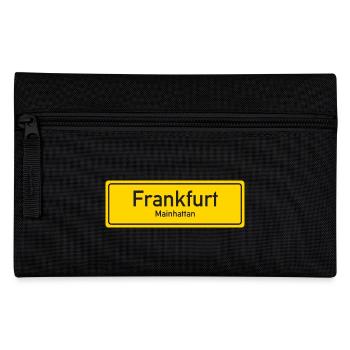 Enseigne de nom de lieu de Francfort Allemagne - Trousse - noir - Devant