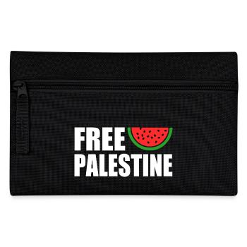 Free palestine - Federtasche - Schwarz - Vorne