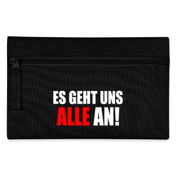 Es geht uns alle an - Federtasche - Schwarz - Vorne