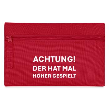 Attention, il a déjà joué plus haut - Trousse - rouge - Devant