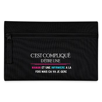 Mom and Nurse - Pencil Case - black - Front