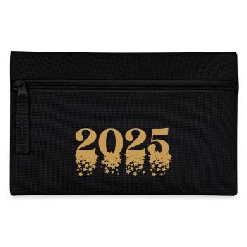 2025 Silvester Outfit Damen Herren – Modern Spaßig - Federtasche - Schwarz - Vorne