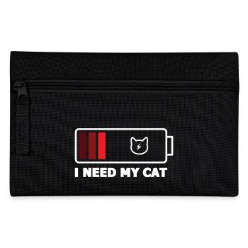 J’ai besoin de mon chat, cadeau, chats - Trousse - noir - Devant