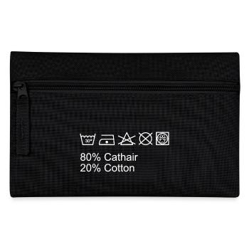 80% Cathair 20% Coton, funny Cat Design - Trousse - noir - Devant