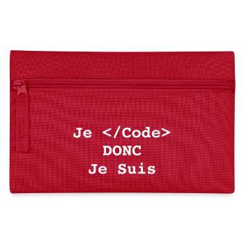 Ich programmiere, also bin ich Informatiker und Programmierer - Federtasche - Rot - Vorne