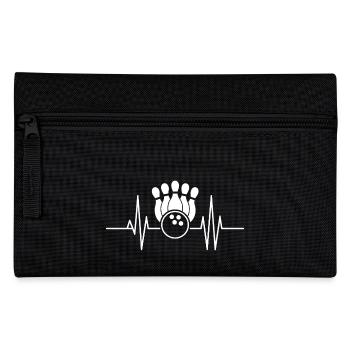 Bowling-Herzschlag - Federtasche - Schwarz - Vorne