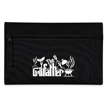 Grillen BBQ Vater Papa am Grill - Federtasche - Schwarz - Vorne
