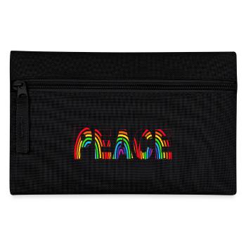 Peace colorful rainbow - Pencil Case - black - Front