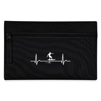 Foil Surfer - Surfer - Herzkurve - Puls - EKG - Federtasche - Schwarz - Vorne