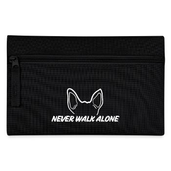 Never Walk Alone – Shirt for Dog Lovers - Pencil Case - black - Front