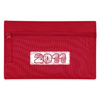 Vintage 2011 Police dessinée à la main - Trousse - rouge - Devant