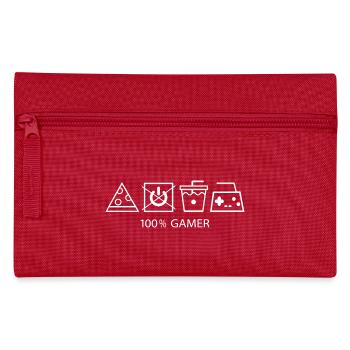 Gamer 100% Pixel Art Jeux vidéo Humour - Trousse - rouge - Devant