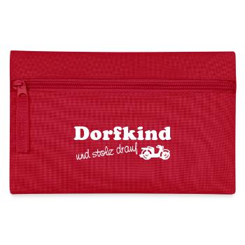 Enfant du village – et fier de cela - Trousse - rouge - Devant