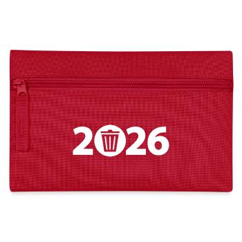 Trash 2026, Abfall 2026, Dreck 2026 - Federtasche - Rot - Vorne