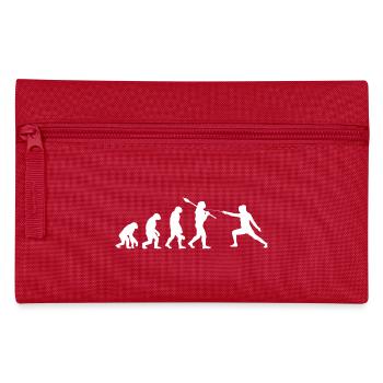 Evolution of Fencing Silhouette Combat Sport - Pencil Case - red - Front