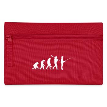 Entwicklung der Silhouette des Menschenfischens - Federtasche - Rot - Vorne