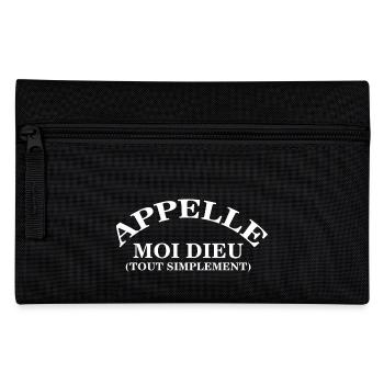 "Appelle moi dieu" t-shirt humour - Trousse - noir - Devant