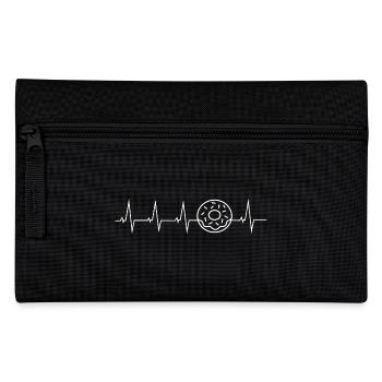 Donut - heartbeat - Pencil Case - black - Front