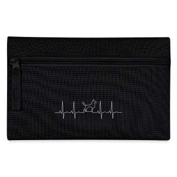 Dog Shirt - Dog Heartbeat - Pencil Case - black - Front