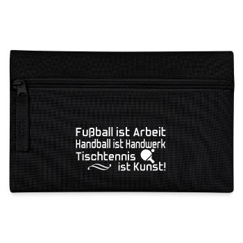 Tischtennis ist Kunst! - Federtasche - Schwarz - Vorne
