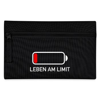 Life on the Limit Funny saying gift phone battery - Pencil Case - black - Front