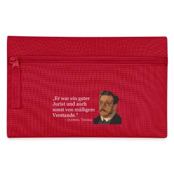 Ludwig Thoma quote - Pencil Case - red - Front