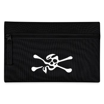 Skull with bones - Pencil Case - black - Front