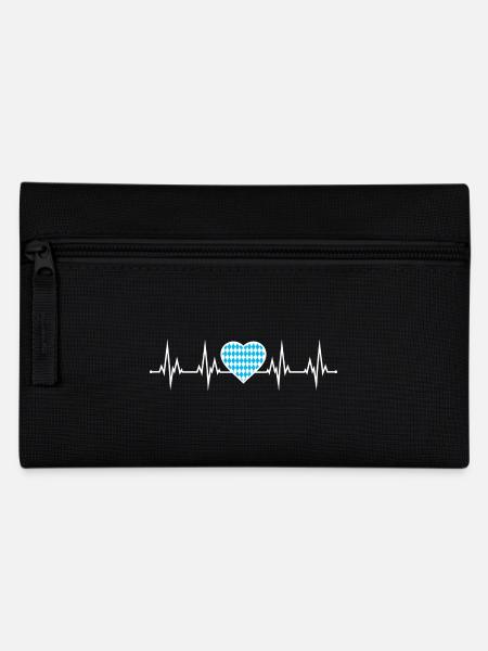 Bayern Herzschlag EKG - Federtasche - Schwarz