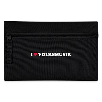 I LOVE VOLKSMUSIK - Federtasche - Schwarz - Vorne