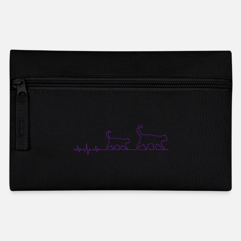 cat - Pencil Case - black