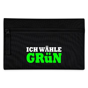 Ich wähle grün - Federtasche - Schwarz - Vorne