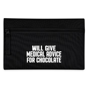 Funny Health Provider Doctor Nurse Chocolate Lover - Pencil Case - black - Front