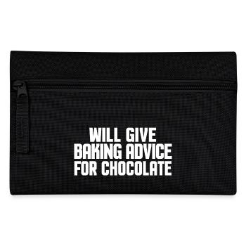 Funny Baker Cooking Baking Pastry Chocolate Lover - Pencil Case - black - Front