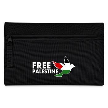 Free palestine - Federtasche - Schwarz - Vorne