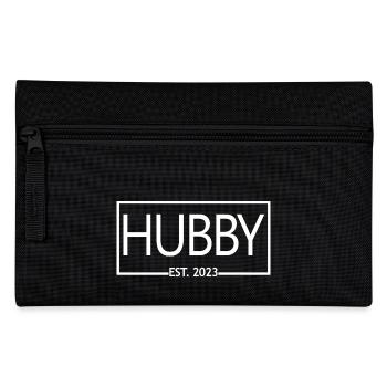 Hubby Est. 2023 Engagement For Groom's Wedding - Pencil Case - black - Front