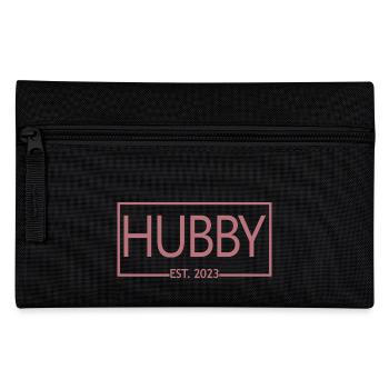 Hubby Est. 2023 Fiançailles pour le mariage du marié - Trousse - noir - Devant