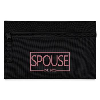 Spouse Est. 2023 - Men & Women Wedding Day Gift - Pencil Case - black - Front
