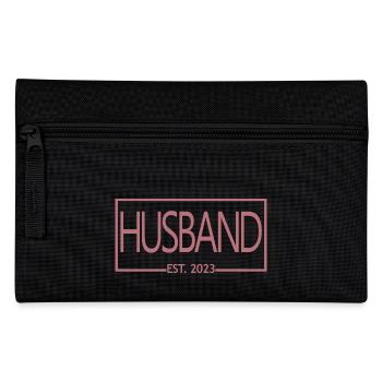 Mari Est. 2023 Fiançailles Cadeau de mariage du marié - Trousse - noir - Devant