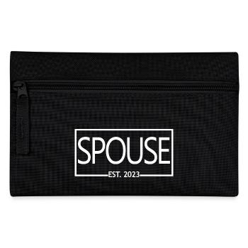Spouse Est. 2023 - Men & Women Wedding Day Gift - Pencil Case - black - Front