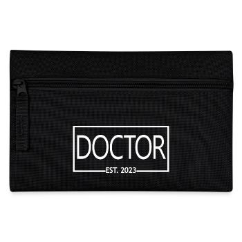 Doctor Est. 2023 Graduated Doctor Student Gift - Pencil Case - black - Front