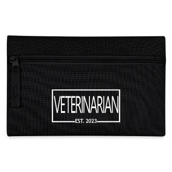 Veterinarian Est. 2023 Graduated Veterinarian - Pencil Case - black - Front