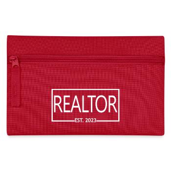 Realtor Est. 2023 Fier Realtor Cadeau Hommes & Femmes - Trousse - rouge - Devant