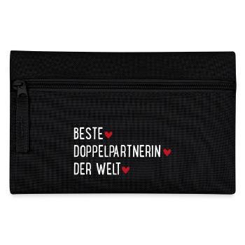 Tennis Doppelpartnerin - Federtasche - Schwarz - Vorne