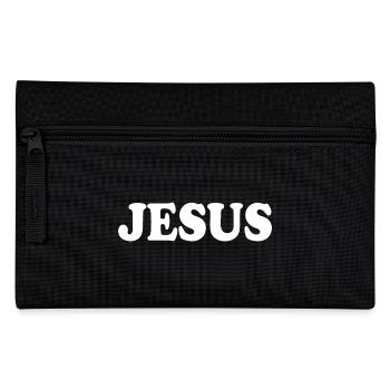 Jesus - Pencil Case - black - Front