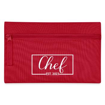 Chef Est. 2023 Graduated Chef Culinary Art Student - Pencil Case - red - Front
