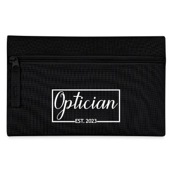Optician Est. 2023 Graduated Optician Student Gift - Pencil Case - black - Front